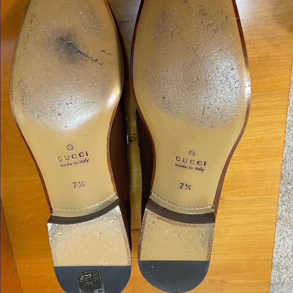 Gucci mens interlocking G brown loafers flats Sz 7.5 US 8 style 598348 - Picture 7 of 10